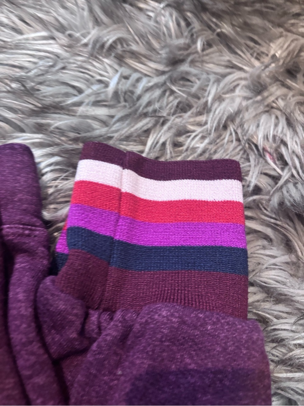 Sundry Multicolour Ribbed Sweatpants in Wine Size Medium Size 2 - Picture 3 of 6